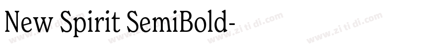 New Spirit SemiBold字体转换